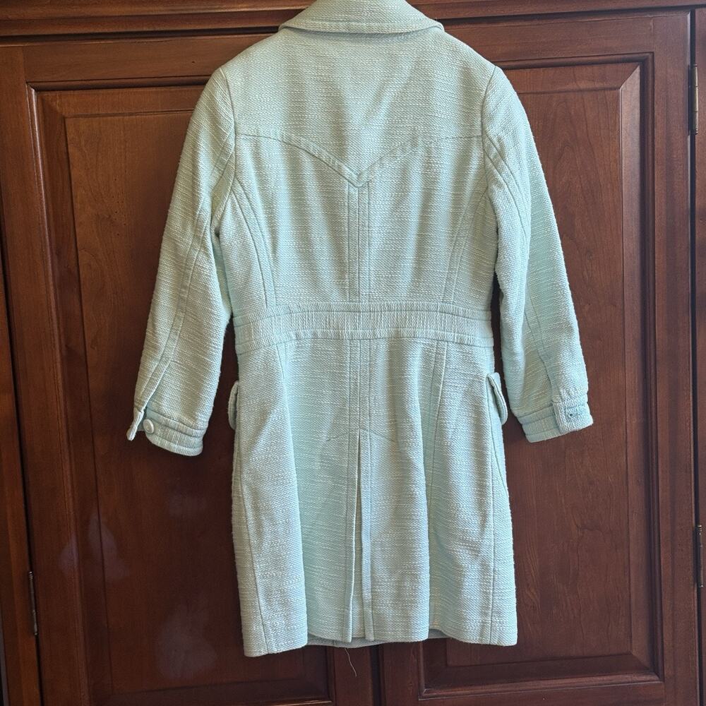 Vtg Banana Republic Women Aqua Green Coat As Seen On Rory Gilmore Size XS Y2K - Picture 3 of 11